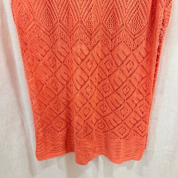 Joie NWT Peach Crochet Knit Coverup Maxi Dress - Picture 4 of 7